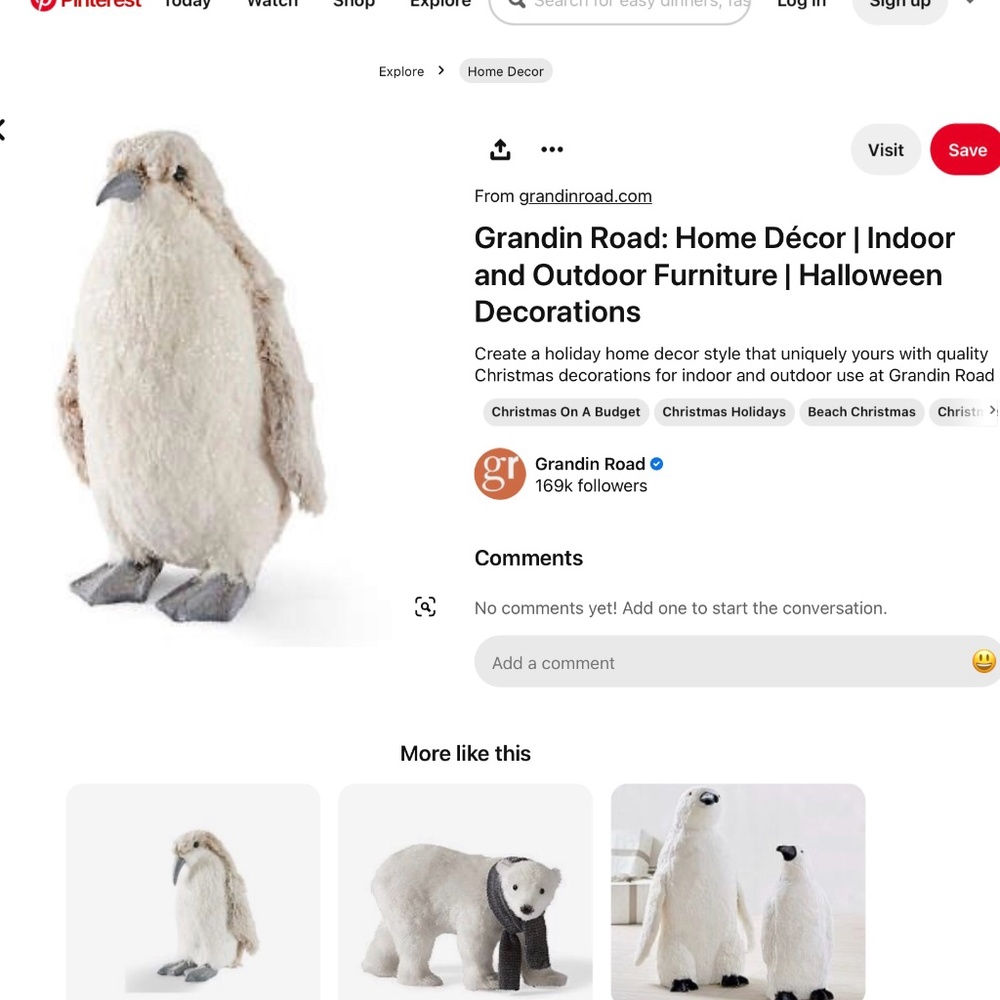 Grandin  Road snowy Penguin